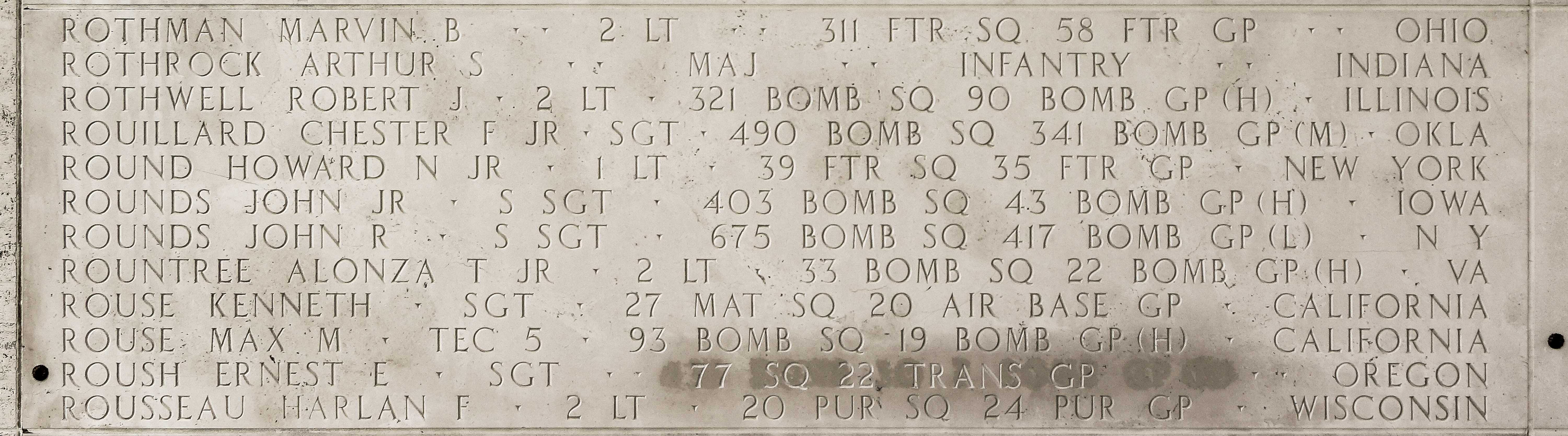 Howard N. Round, First Lieutenant